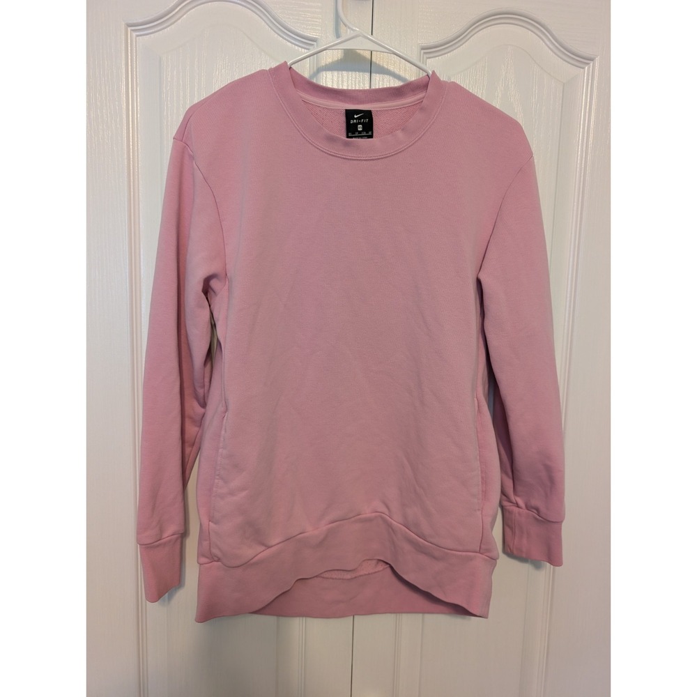 Nike Womens Dri-Fit Get Fit Crop Pink Sweater Large